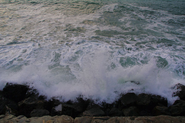 Vagues dans la baie de St Jean de Luz