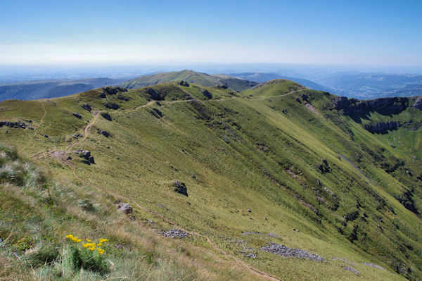 La crte du Puy Brunet au Puy de la Cde