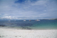 Sur la plage joignant l'Ile de St Nicolas et l'Ile de Bananec