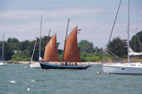 Un vieux grement au mouillage devant l_Ile d_Arz dans le Golfe du Morbihan