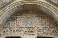 Le tympan du Jugement Dernier de l'glise abbatiale de Conques