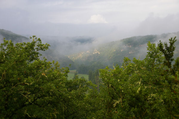 Brumes dans la valle du Cl depuis La Bouyssire