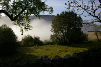 Brume montante dans la valle du Cl