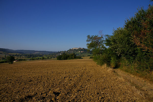 Lauzerte depuis le GR65 entre Monjoie et St Paul