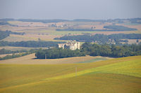 Le Chateau de Fieux depuis le GR65