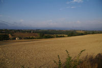 La campagne sur le GR65, en bas, Mourelot