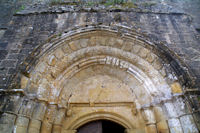 Le tympan de la Collegiale Saint-Barthelemy de Pimbo