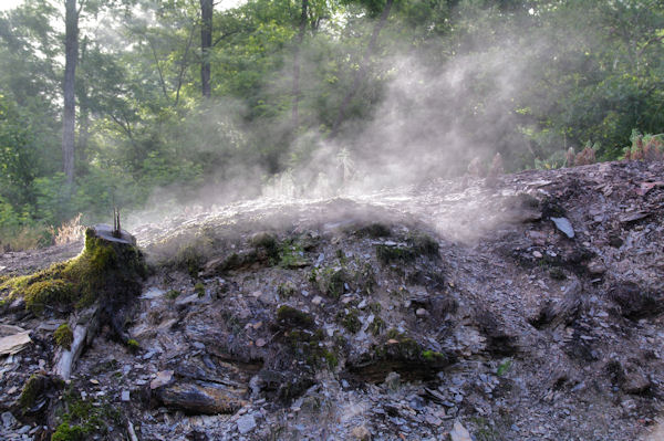 Fumeroles sur les hauts de Cransac