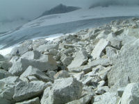 Le glacier de l'Aneto et sa glace vive