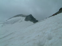 La fin de l'ascension du glacier de l'Aneto et le col de Coronas