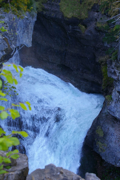 Le milieu de la cascade del Estrecho