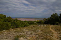 Vue des Salins de Gruissan depuis l'Ile St Martin