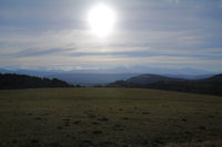 Le Pic de St Barthelmy et le Pic de Soularac depuis le carrefour de la Croix du Pape