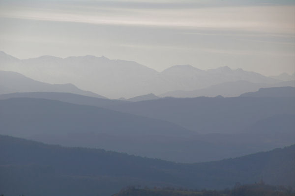 Les Pyrnes arigeoises depuis Roques