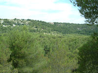 La Chapelle des Auzils depuis le plateau des Caunes