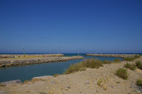 La sortie du canal menant  l'ancien Port de Gruissan