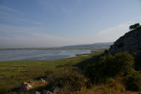 Vue sur l'etang de Campignol et la barre de l'Eveque