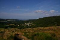 Vue de Pradelles Cabards depuis le GR37