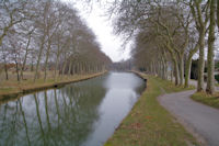 Le Canal du Midi aprs l_cluse de la Mditerrane