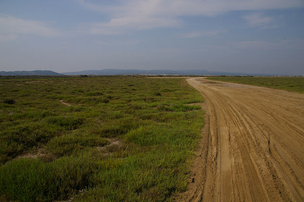 Le chemin sablonneux menant  la Plage du Grazel