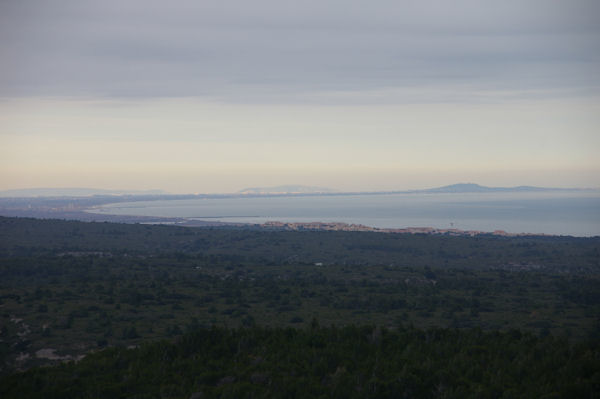 St Pierre sur Mer depuis la Tour de Surveillance Incendie  La Vigie, au fond le Cap d'Agde