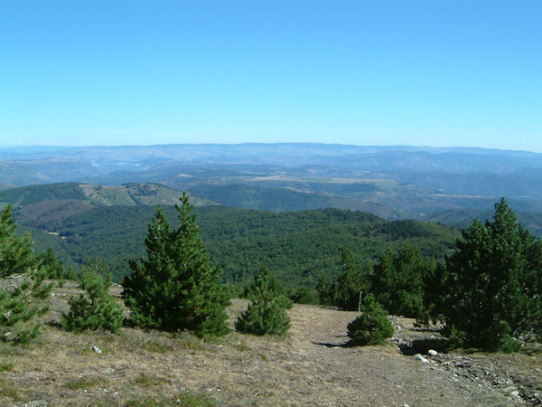 Vue au Nord depuis le Mt Aigoual