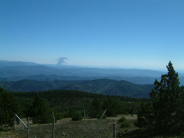 Vue  l'Est depuis le Mt Aigoual