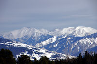 Au dessus de la Barraca dels Claus, au fond, le Pic du Canigou