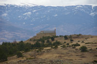 La chapelle de Santa Maria de Belloc depuis l'Argila