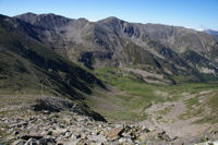 Le vallon de Cady depuis les flancs du Pic Barbet