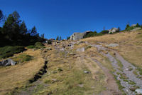 Le chemin au dessus de l'Estany Vallell