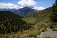 La valle de Cortal Rosso, au fond, Le Pic de Font Freda