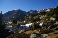 L'Estany del Vallell, au fond le Puig Carlit