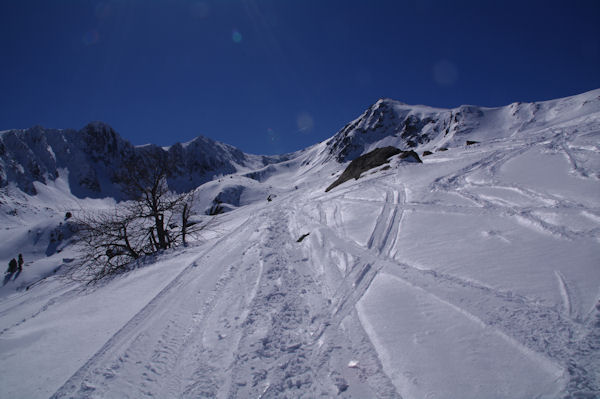 Le Pic de la Mina et le Pic de Font Freda depuis la Coma del Prat de l_Orri de Vinyola