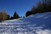 Le chemin montant au refuge pastoral de Ste Locadie