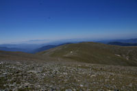 Le chemin montant du Coll de Queralbs vers la Tossa del Pas dels Lladres