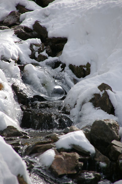 Bulle de glace au torrent de la Vila