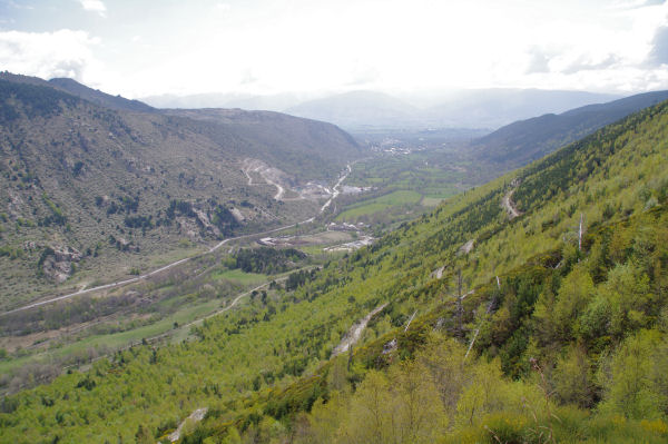 Le Sud du vallon du Riu de Querol depuis Serrat dels Camps