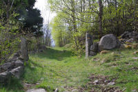 Le depart du chemin sous Roques Encantades