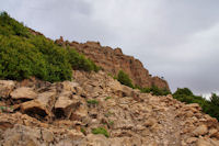 A l'approche d'un petit col sur le djebel Tafenfent