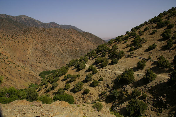 Le chemin dans la valle d'Azaden entre Tizi Oussem et Azib Tamsoult