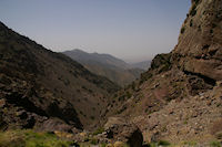 La vallee d'Azaden au dessus des casacades de Lepiney