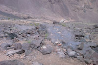 Le refuge du Toubkal est en vue