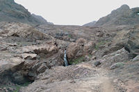 La cascade juste au dessus du refuge du Toubkal