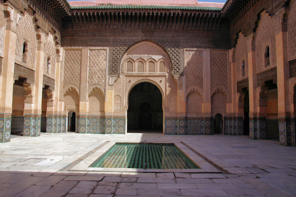 La cour principale de la Merdersa Ben Youssef