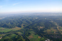 La vallee du Salat sur fond de Petites Pyrenees