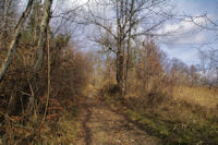 Le dpart du chemin au dessus des terrains de tenis de Rabaute