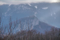 Le chateau de Montsgur depuis le Cap de Cambire