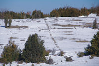 Bel alignement vers les Rochers de Layrou