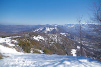 Qure de Cos et plus loin le Pech depuis le Roc de Caralp